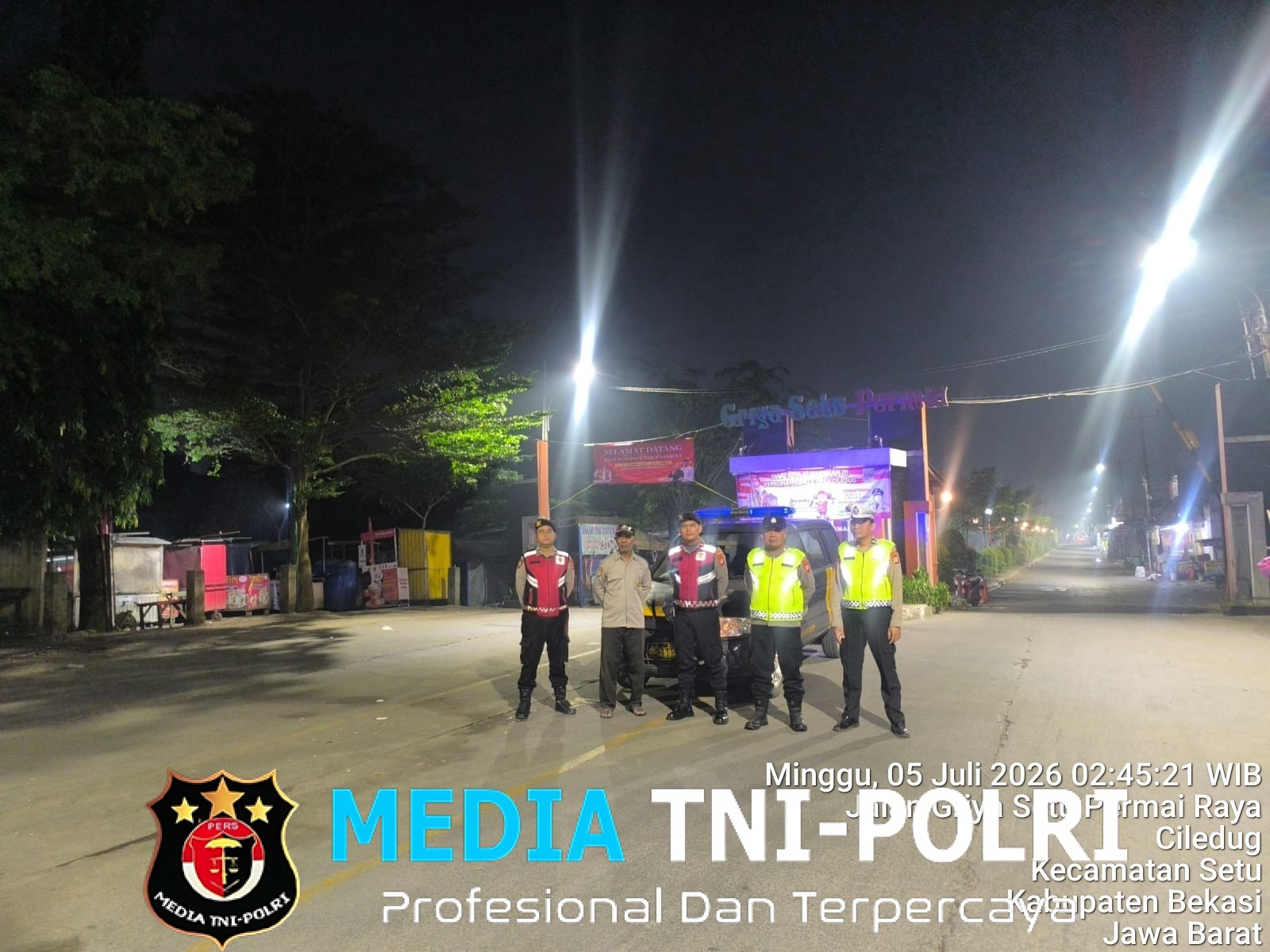 Polsek Setu Gelar Patroli Biru Antisipasi 3C dan Gangguan Kamtibmas