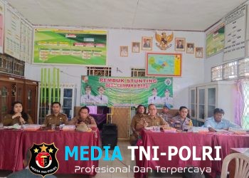 Bhabinkamtibmas Polsek Sungkai Jaya Hadiri Sosialisasi Pencegahan dan Penanganan Stunting di Desa Cempaka Barat