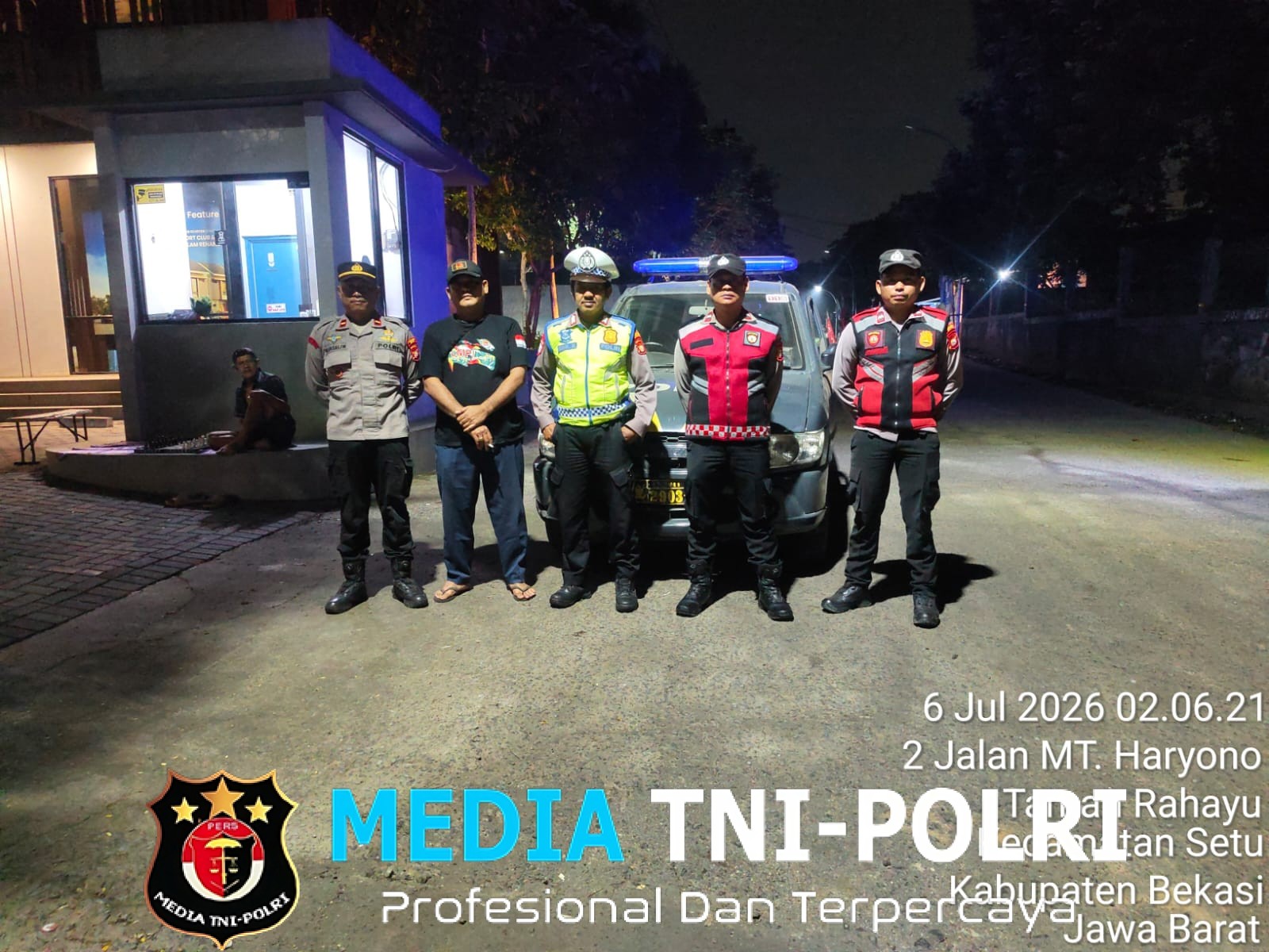 Jaga Jakarta Jaga Bekasi, Polsek Setu Gelar Patroli Biru Antisipasi 3C dan Tawuran