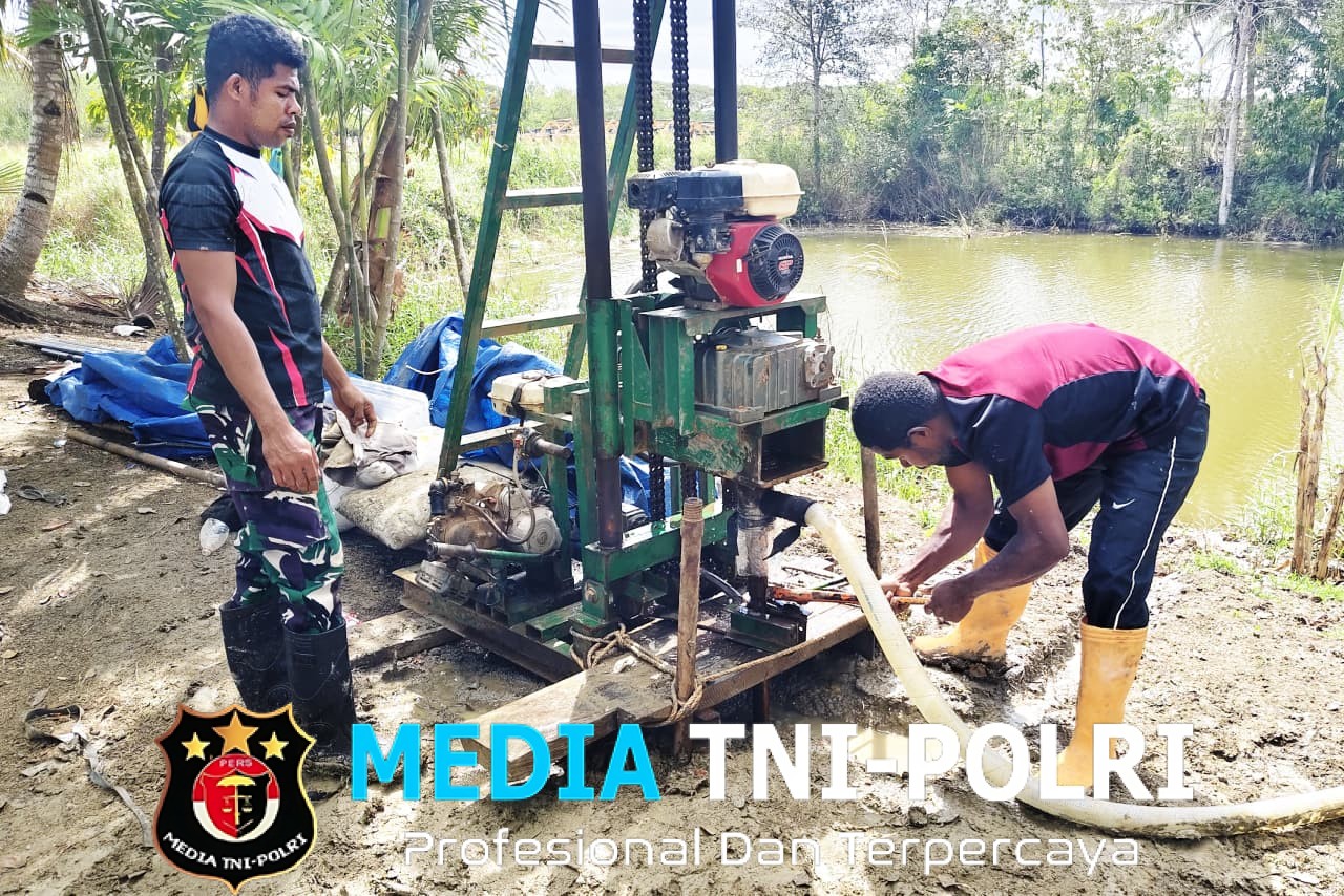 Kodim 1707/Merauke Hadir, Wujudkan Air Bersih Untuk Warga Serpu