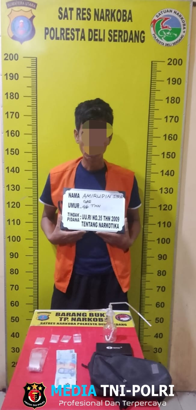 Miliki Sabu, Pria Di Tanjung Morawa Diamankan Sat Resnarkoba