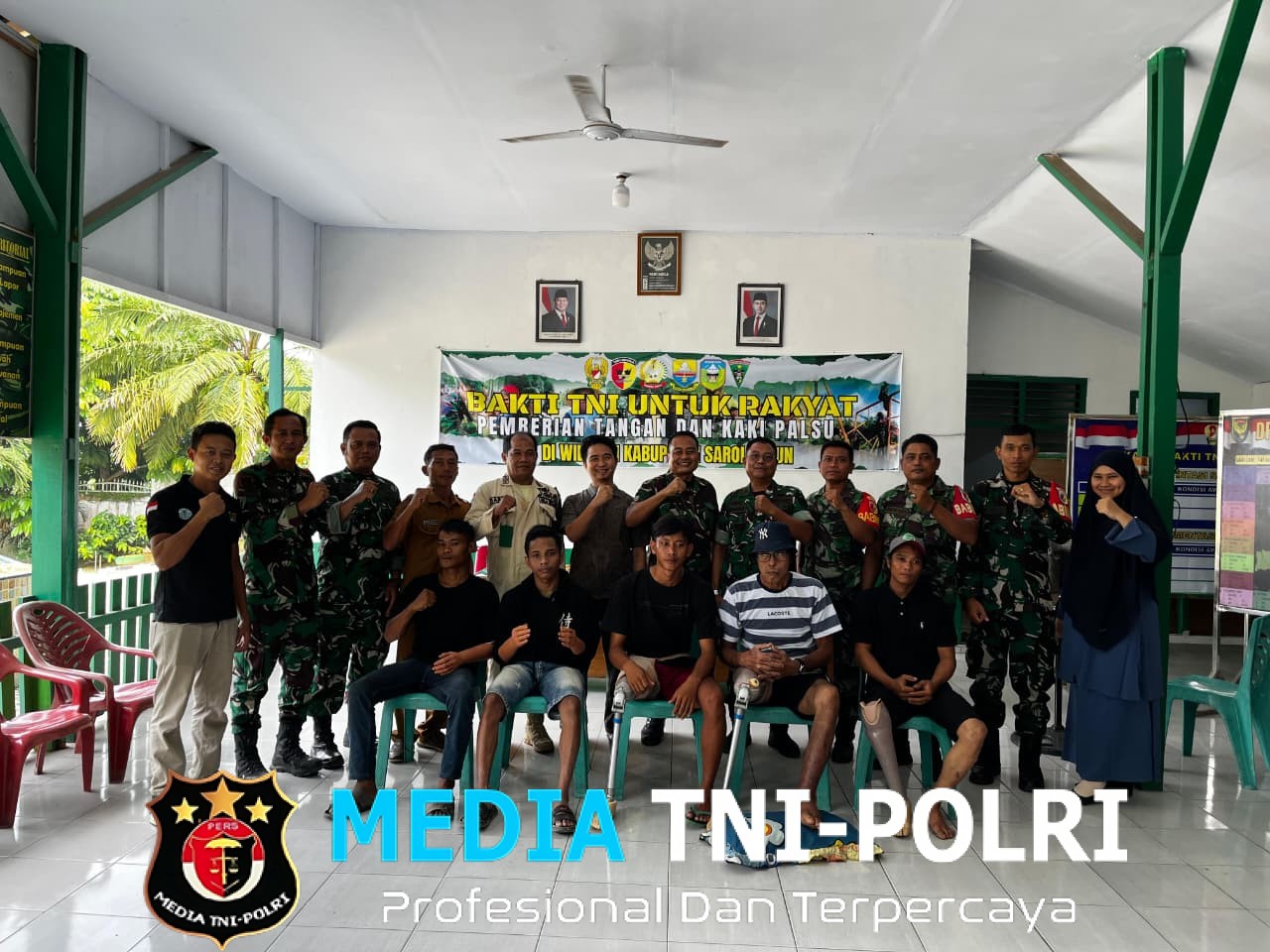 Kasdim 0420/Sarko Wakili Dandim Serahkan Kaki dan Tangan Palsu bagi Warga di Wilayah Sarolangun