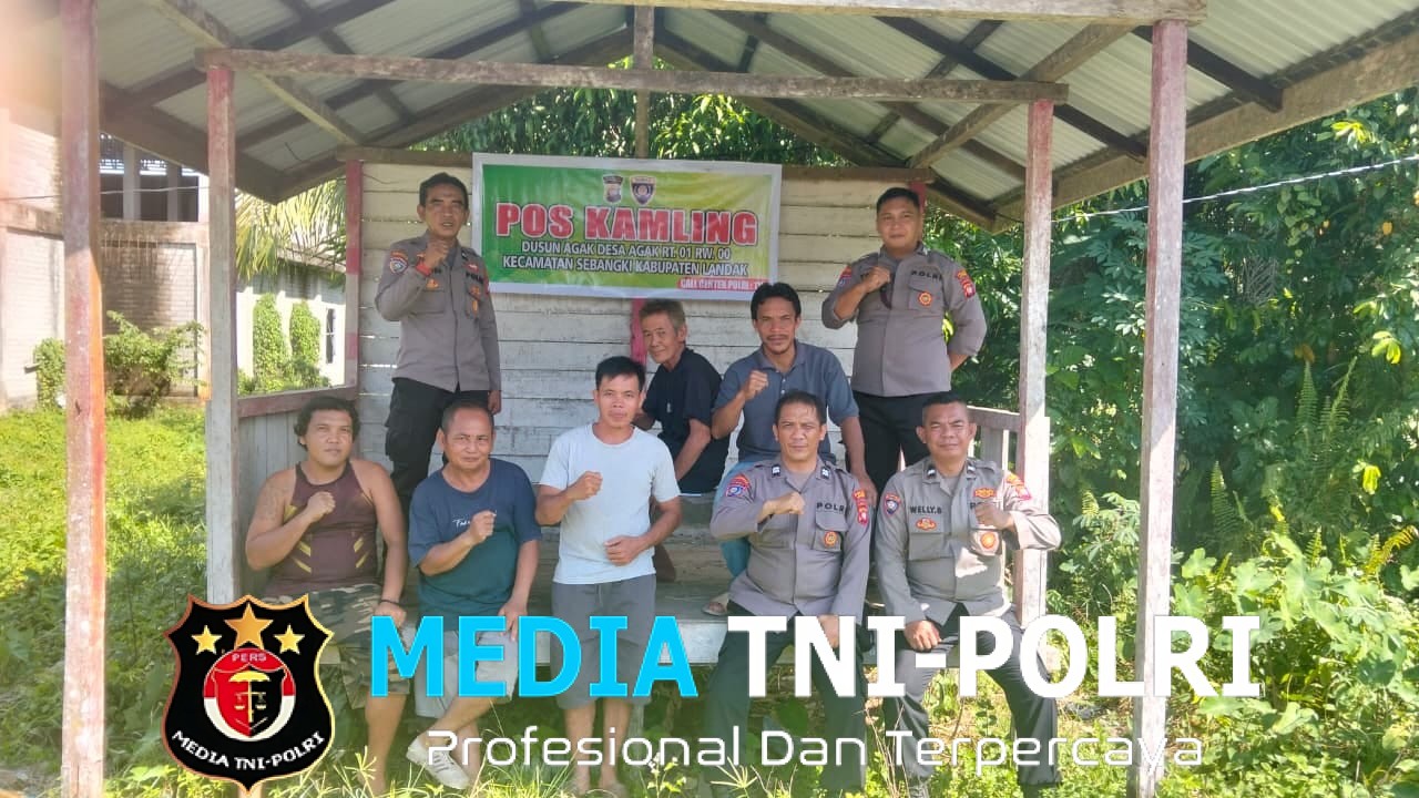 Polri dan Warga Bersinergi, Pos Kamling di Desa Agak Kembali Aktif Demi Mewujudkan Kamtibmas yang Aman dan Kondusif