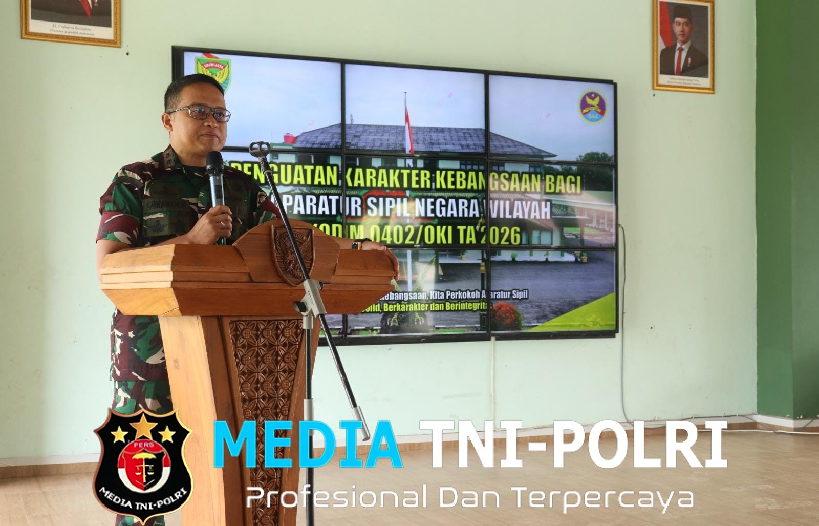 Kodim 0402/OKI Gelar Penguatan Karakter Kebangsaan bagi ASN, Wujudkan Aparatur yang Solid, Berkarakter dan Berintegritas