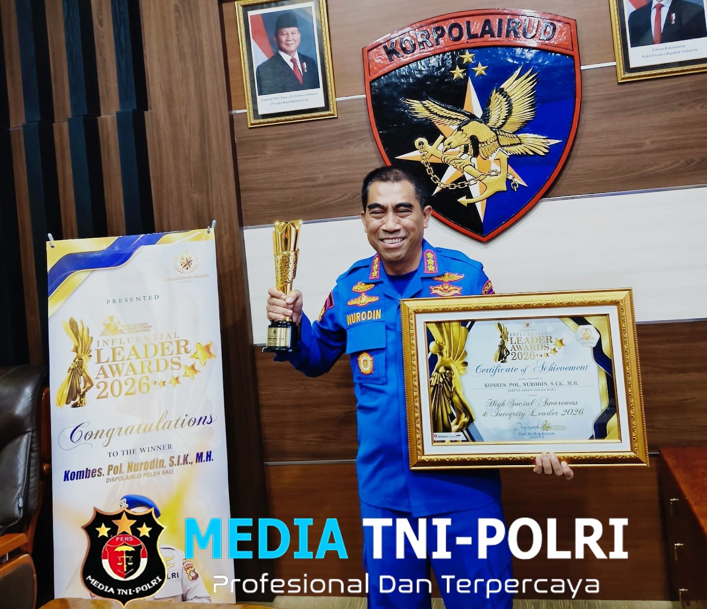 Sukses Jaga Perairan Bali, Kombes Nurodin Raih Award High Integrity