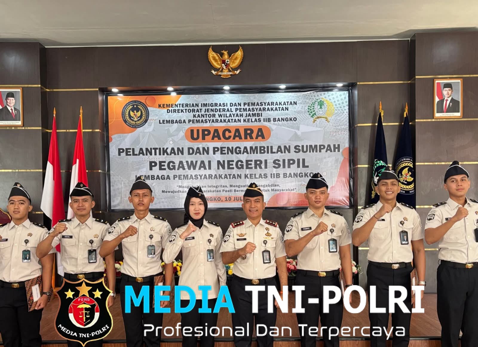 Resmi Sandang Status PNS, Pegawai Lapas Kelas IIB Bangko Diminta Junjung Integritas dan Profesionalisme