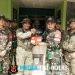 Satgas Pamtas RI-Malaysia Yonarmed 19/Bogani Terima Kunjungan Pegawai Memerintah Batalion Ketiga Rejimen Renjer Diraja Malaysia