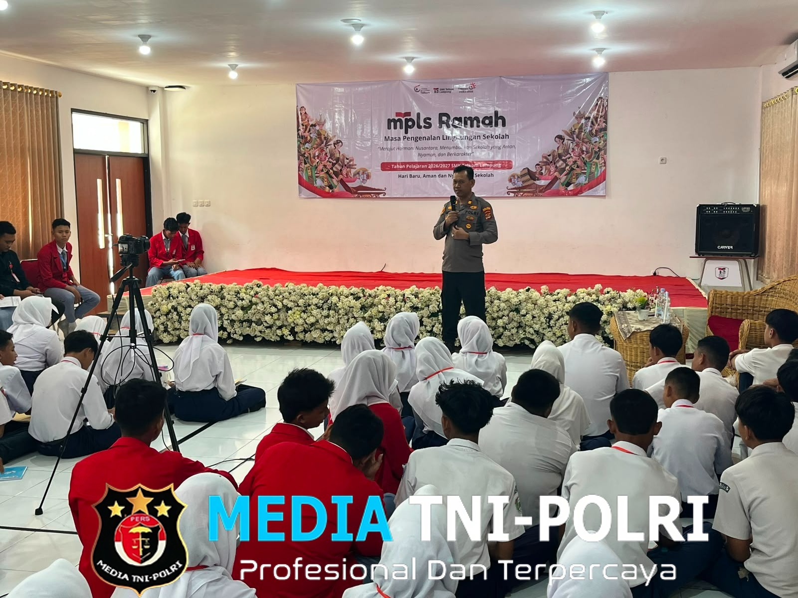 MPLS SMK Telkom Lampung, Kapolsek Gadingrejo Ajak Pelajar Bijak Bermedia Sosial dan Jauhi Kenakalan Remaja