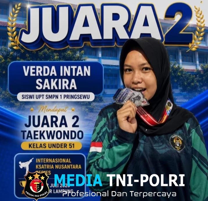 Membanggakan! Siswi SMPN 1 Pringsewu Sabet Medali Perak di Kejuaraan Taekwondo Internasional PBTI Series 2026