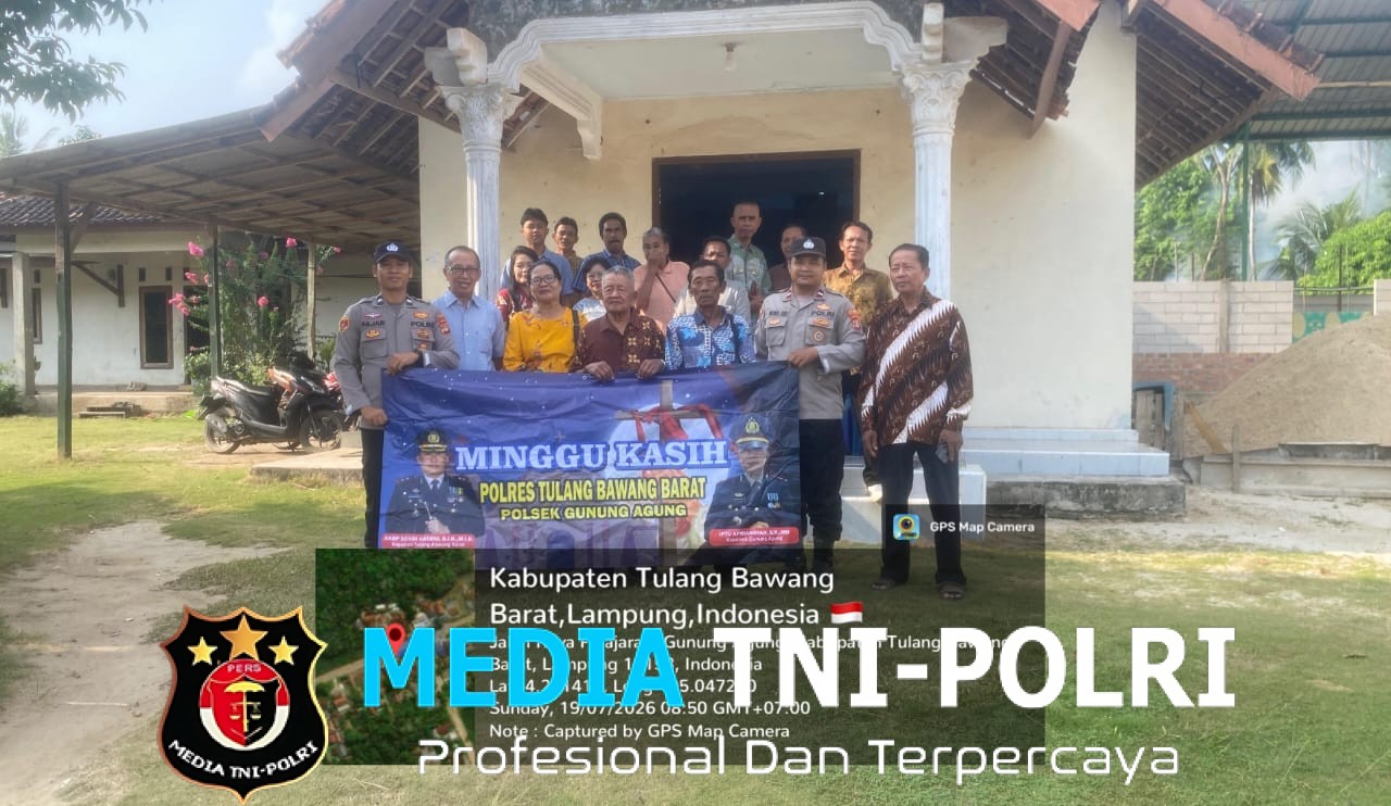 Polsek Gunung Agung Gelar Minggu Kasih Pengamanan Ibadah Gereja Kristen Muria Indonesia (GKMI)