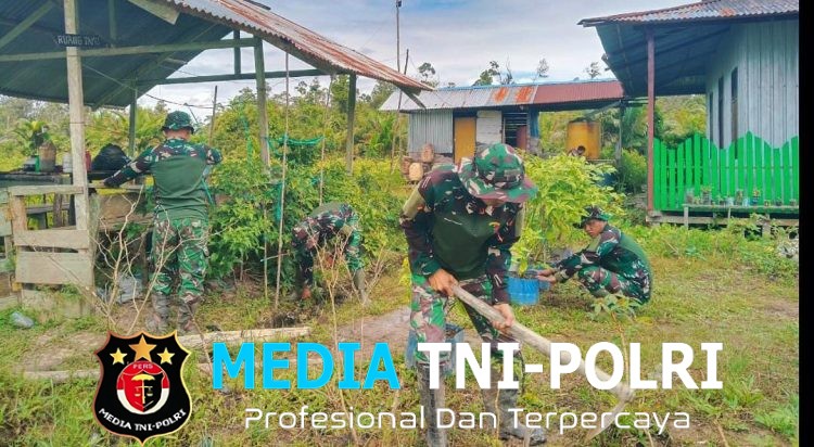 Satgas Yonif 123/Rajawali Kembangkan Hanpangan di Pos Korowai, Hasil Panen untuk Masyarakat