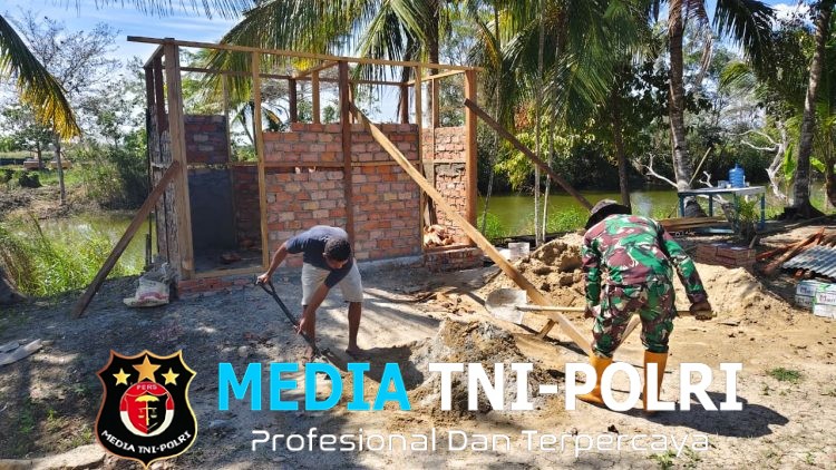 Kebersamaan dan Kekompakan TNI Bersama Masyarakat, Wujudkan Pembangunan MCK di Kampung Urumb