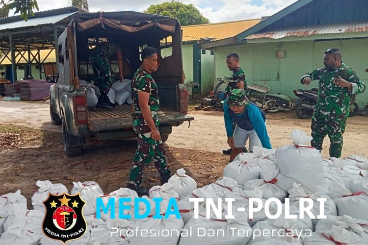 Material TMMD Ke-129 Siap Berlayar Ke Kampung Wanam Dukung Percepatan Pembangunan