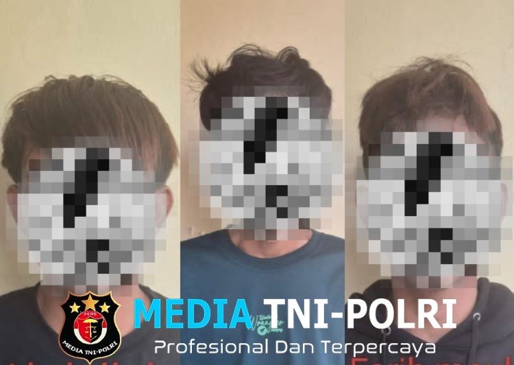 Sinergi Antarpolsek, Empat Terduga Pelaku Pemerasan Bersenjata Tajam Diamankan