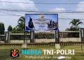 Polres Lampung Utara Pasang Banner Apresiasi Tanda Kehormatan Nugraha Sakanti untuk Polda Lampung