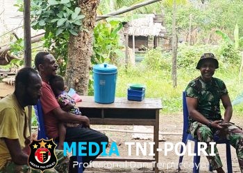 Warga Kampung Wanam Sambut Hangat Satgas TMMD ke-129 Kodim 1707/Merauke