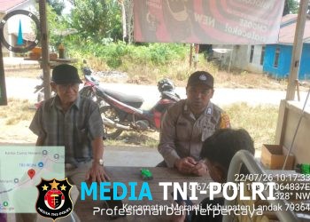 Waspada Kejahatan Marak! Bhabinkamtibmas Meranti Turun Langsung Sampaikan Himbauan ke Warga