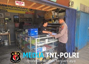 Jaga Stabilitas Kamtibmas, Polisi Patroli ke Percetakan di Mandor Sambil Berikan Himbauan