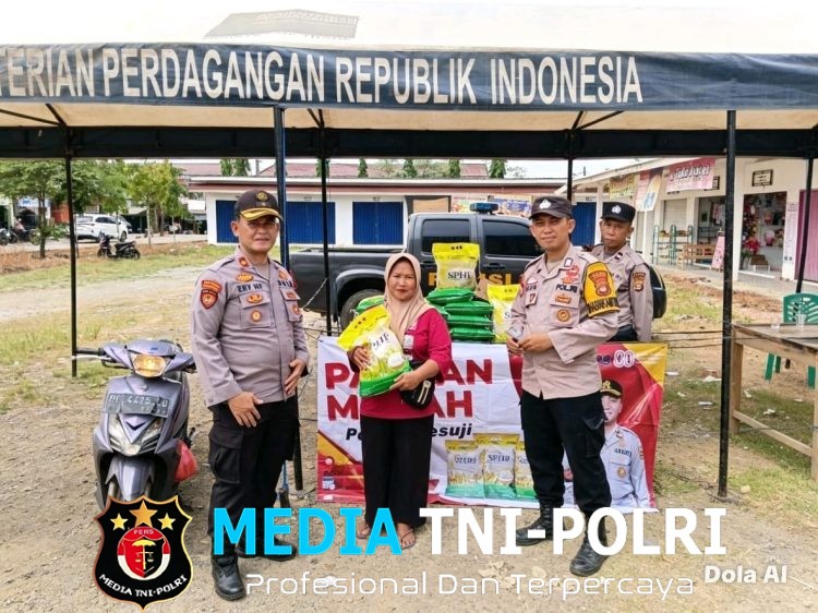 Polsek Simpang Pematang dan Polsek Mesuji Timur Gelar Gerakan Pangan Murah di Masing Masing Wilayah, Sediakan Beras SPHP Terjangkau Bagi Masyarakat