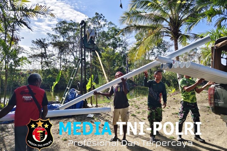 Gotong Royong Wujudkan Harapan, TNI dan Warga Serapu Bersatu Bangun Sumur Bor Air Bersih