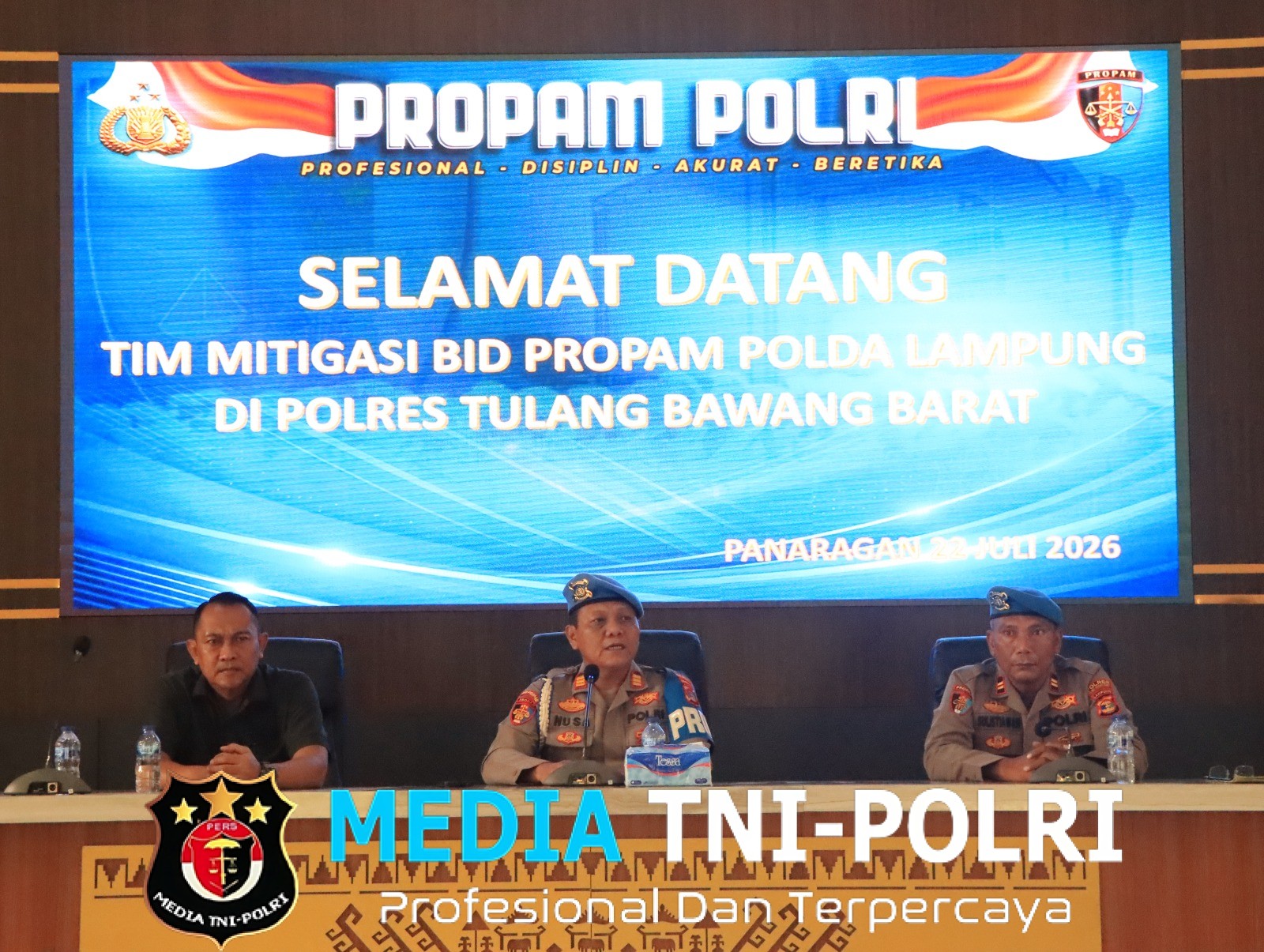 Bid Propam Polda Lampung Gelar Gaktibplin, Pengecekan Senjata Api Dan Mitigasi di Polres Tulang Bawang Barat, Perkuat Pengawasan Internal
