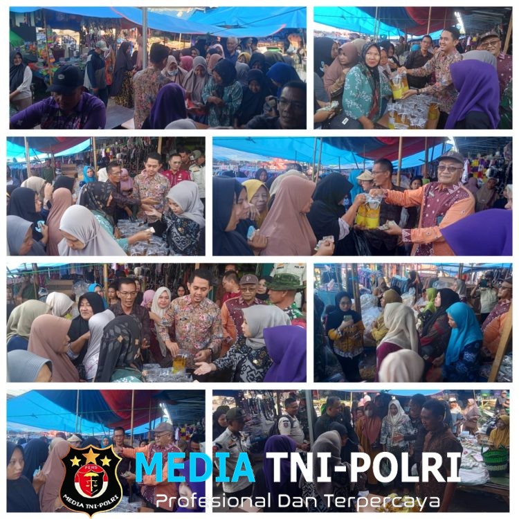Gerakan Serentak Penetrasi Pasar di Pasar Pagelaran Disambut Antusias Warga
