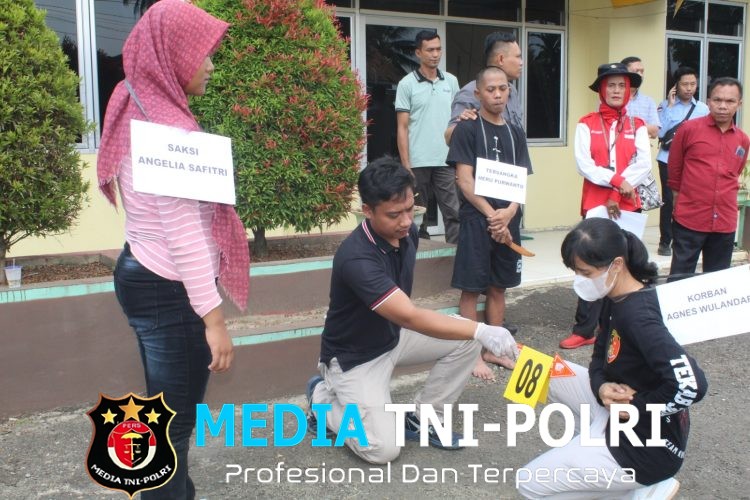 Rekonstruksi Pembunuhan Istri Siri di Pringsewu Digelar, 17 Adegan Ungkap Detik-detik Penusukan