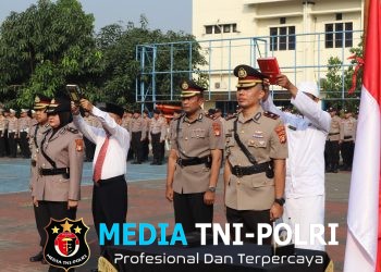 Polres Metro Bekasi Gelar Pelantikan Kabaglog, Penyerahan Jabatan Kasatresnarkoba, dan Sertijab Kasatlantas