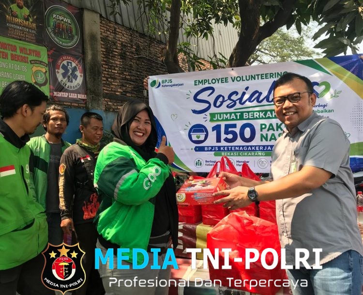 Peduli Driver Ojol, BPJS Ketenagakerjaan Cikarang Rutin Gelar Jumat Berkah