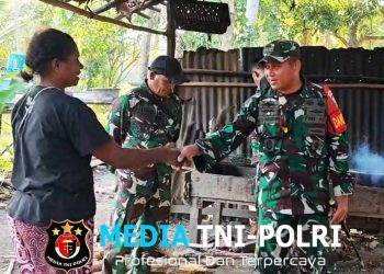 Kunjungan Dansatgas TMMD ke-128 Disambut Haru Warga Wanam