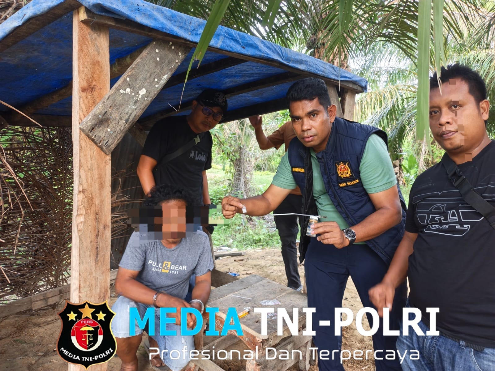 GerCep! Sat Narkoba Polres Langkat Grebek Sarang Narkoba, Hingga Bakar Gubuk dan Ciduk Satu Tersangka