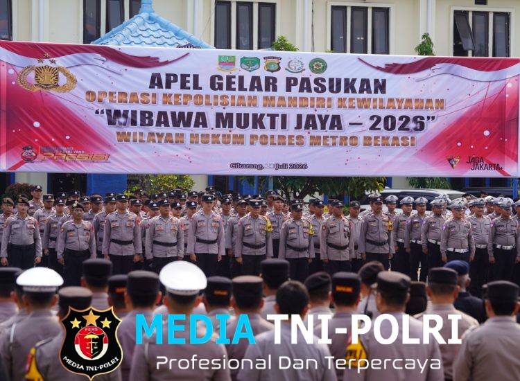 Jaga Jakarta Jaga Bekasi, Polres Metro Bekasi Gelar Pasukan Operasi Wibawa Mukti Jaya 2026