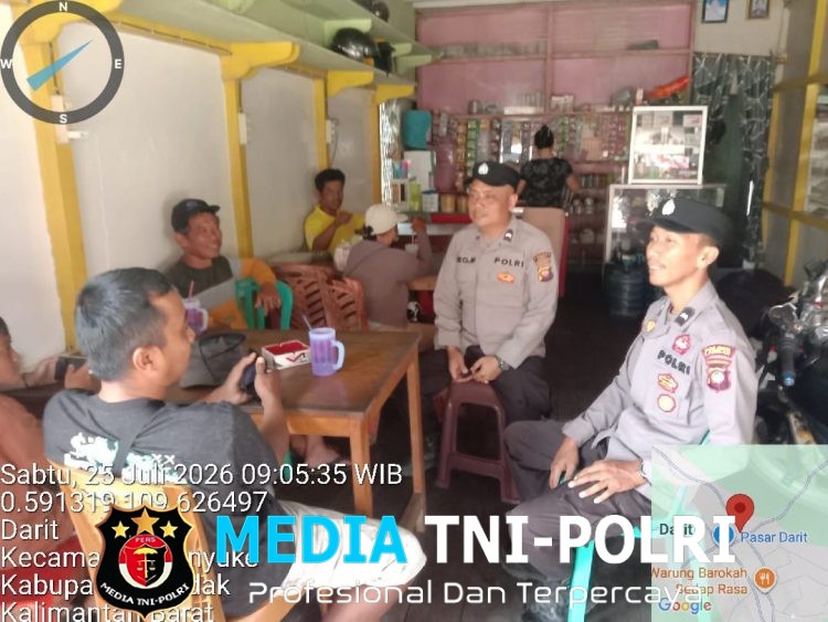 Patroli Siang Samapta Polsek Menyuke Imbau Warga Ciptakan Situasi yang Aman dan Kondusif