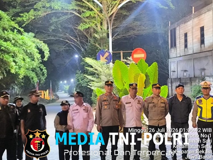 Jaga Jakarta Jaga Bekasi, Patroli Skala Besar Polsek Setu Perkuat Pengamanan Wilayah