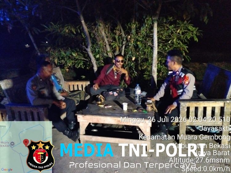 Jaga Jakarta Jaga Bekasi, Patroli Dialogis Polsek Muaragembong Antisipasi Kejahatan Jalanan