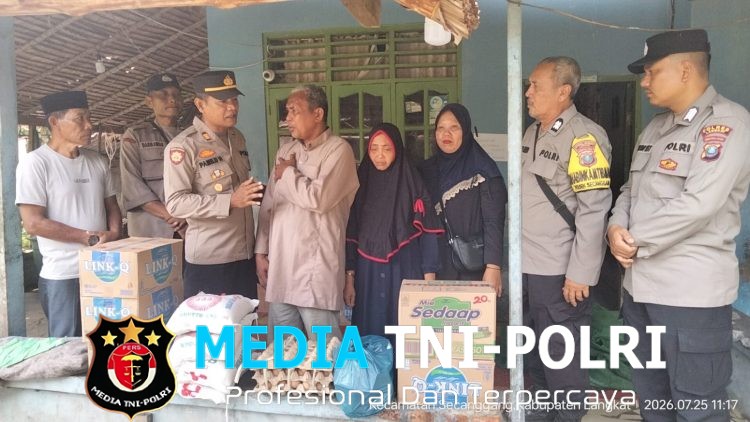 Kapolsek Secanggang Salurkan Bantuan untuk Keluarga Korban Anak Tenggelam
