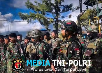 Ibadah Minggu Bersama Warga Distrik Napua Satgas Pamtas RI-PNG Kewilayahan Yonif 645/Gardatama Yudha Guna Mempererat Persaudaraan