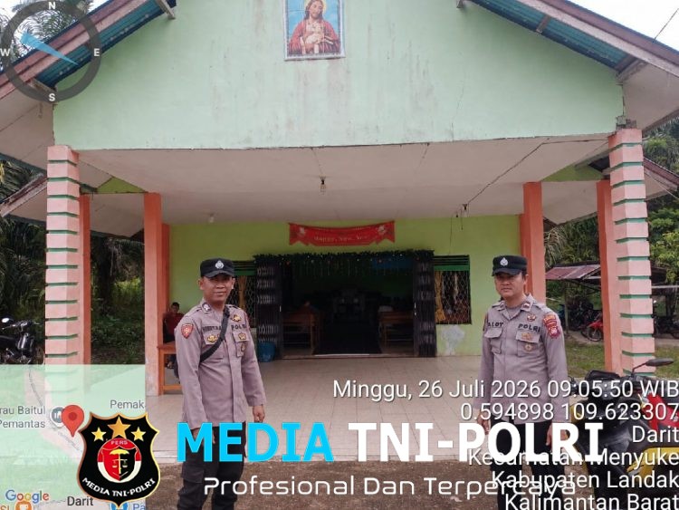 Polsek Menyuke Lakukan Pengamanan Ibadah Misa Minggu Biasa