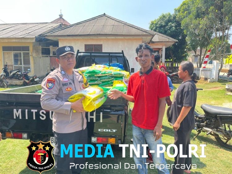 Polsek Jabung Salurkan 10 Ton Beras Lewat Gerakan Pangan Murah