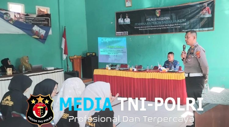 Satlantas Polres Tanggamus Edukasi Warga Lewat Pembinaan Pekon Sadar Hukum di Gisting