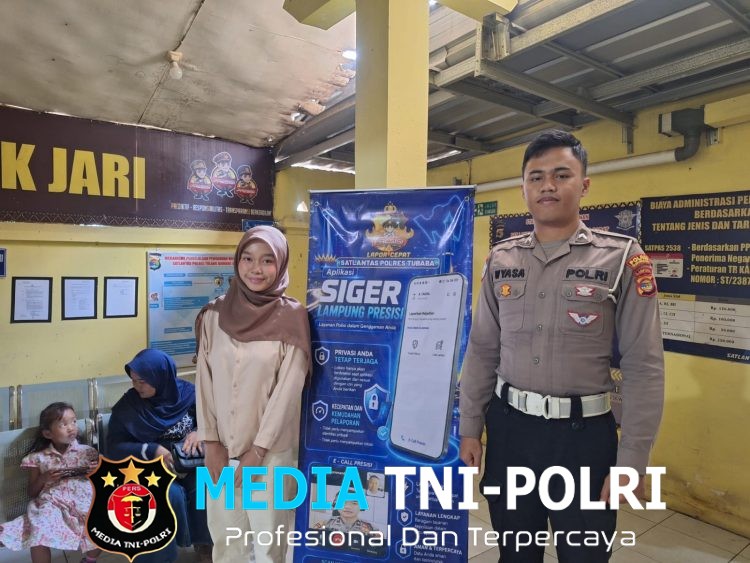 Satlantas Polres Tulang Bawang Barat Sosialisasikan Aplikasi Siger Lampung Presisi Kepada Masyarakat