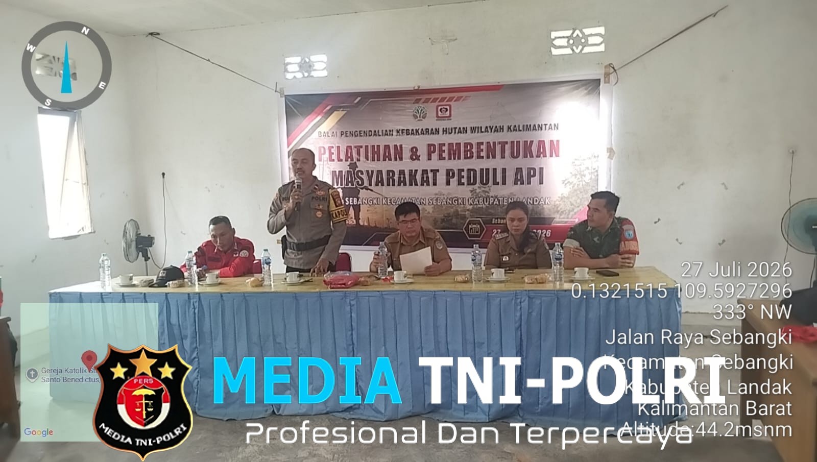 Kapolsek Sebangki Hadiri Pembentukan MPA, Wujudkan Masyarakat Siaga Karhutla