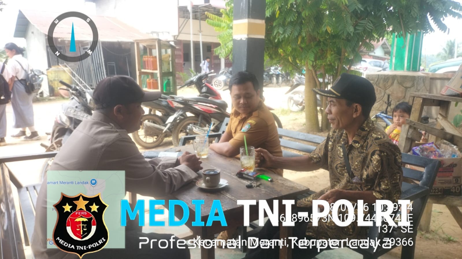 Humanis! Bhabinkamtibmas Polsek Meranti Ngopi Bareng Warga, Perkuat Sinergi Jaga Kamtibmas