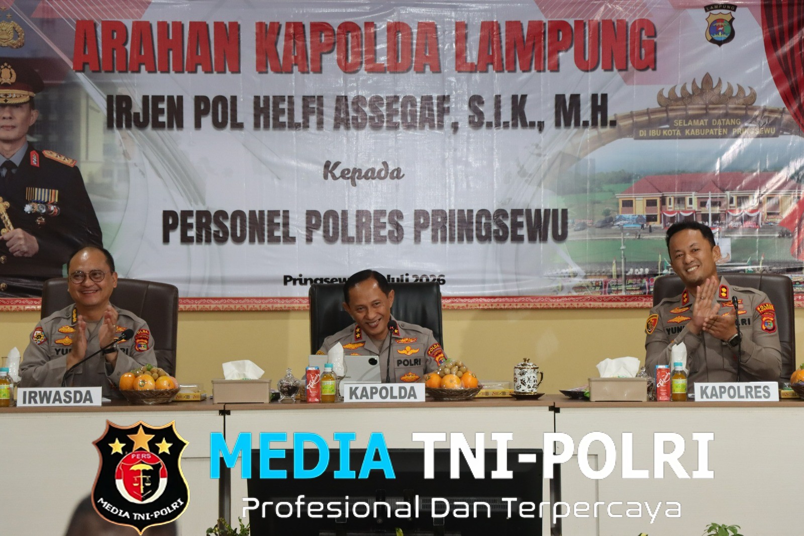 Kunjungi Polres Pringsewu, Kapolda Lampung Tekankan Peningkatan Pelayanan Publik