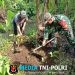 Lestarikan Lingkungan, Serda Budiono Bersama Poktan Sidodadi Tanam Pohon Melalui Aksi Bersatu Dengan Alam