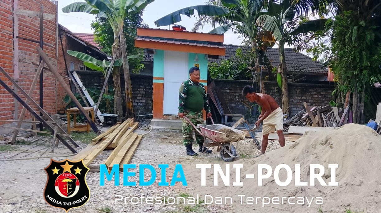 Gotong Royong Antara TNI dan Masyarakat Kembali Menjadi Bukti Nyata Semangat Kebersamaan dalam Mendukung Percepatan Pembangunan Rumah Tidak Layak Huni