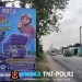 Satlantas Polres Lampung Utara Pasang Banner Imbauan Stop Over Dimension dan Over Loading di Jalinsum