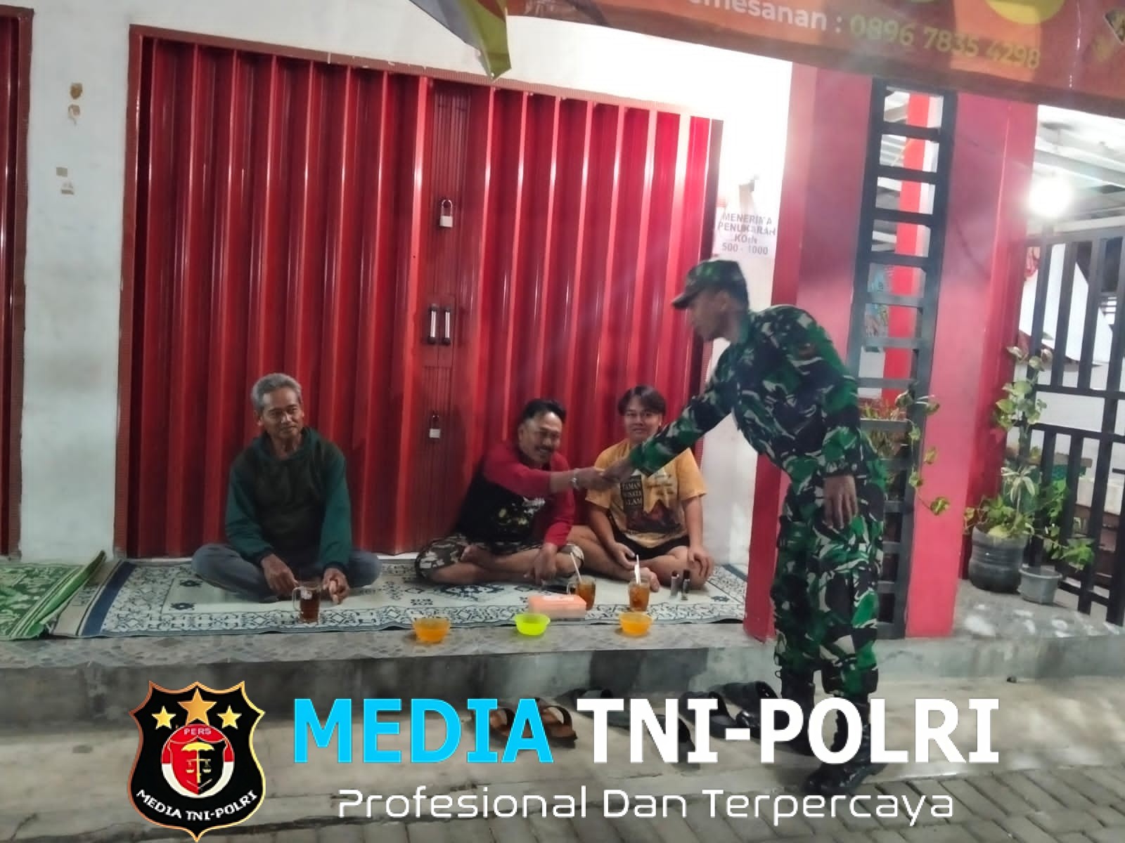Patroli Malam Selogiri TNI Cek KDKMP dan Titik Keramaian, Pastikan Wilayah Tetap Aman