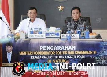 Tinjau Garda Depan Natuna, Pangkormar Dampingi Menko Polhukam dan Kasal Pastikan Kesiapan Tempur
