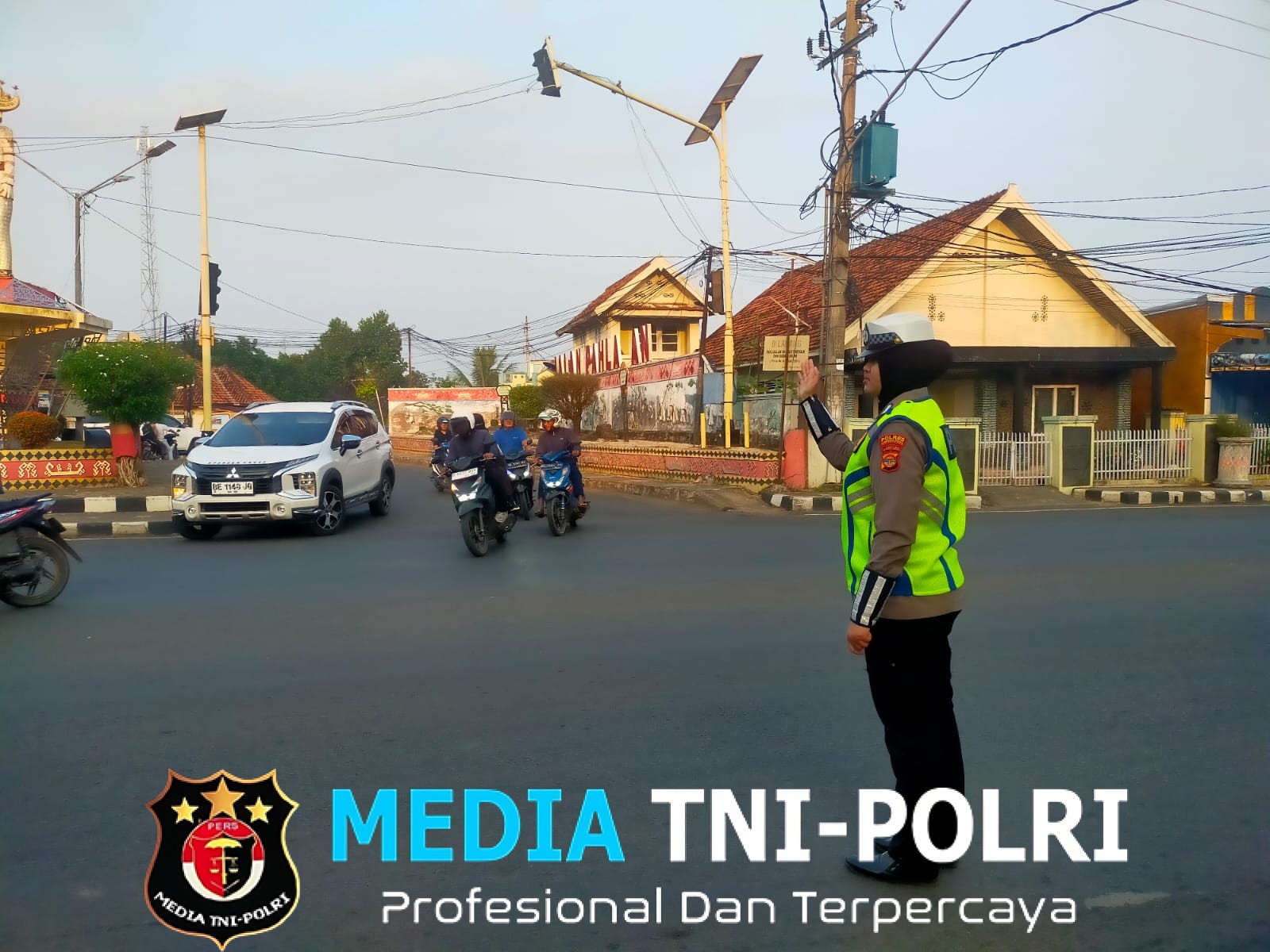 Pastikan Kamseltibcar Lantas Aman dan Lancar, Satlantas Polres Lampung Utara Gelar Gatur
